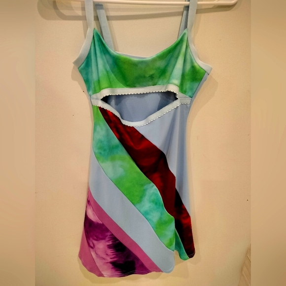 Cider Dresses & Skirts - Women's Cider Halter Spaghetti Strap Multi colored Dress
